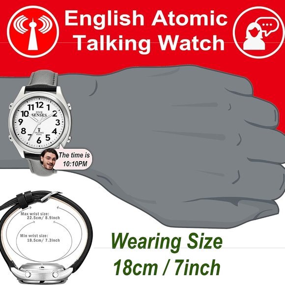 Atomic American English Talking Watch Speaks Clear and Loud Time Date and Alarm - Picture 8 of 8